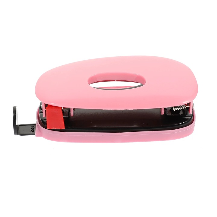 Perforator de birou cu 2 gauri ZYBLSSBB LSM2xh3044-BCS0134248, din ABS si metal, cu rigla, negru, 11.5 x 6.5 x 4 cm