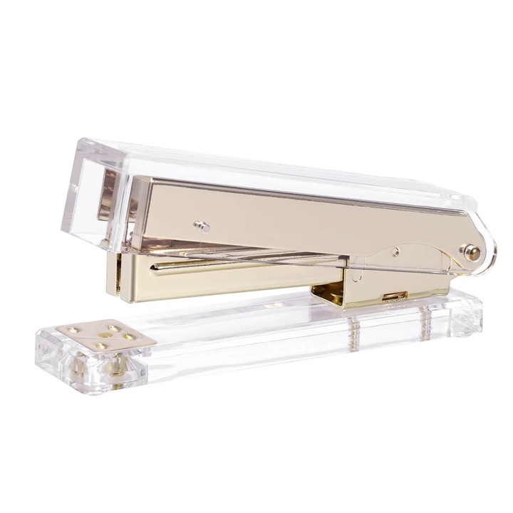 Capsator acrilic YANYXR elegant auriu 12.5x3.1x6.3cm