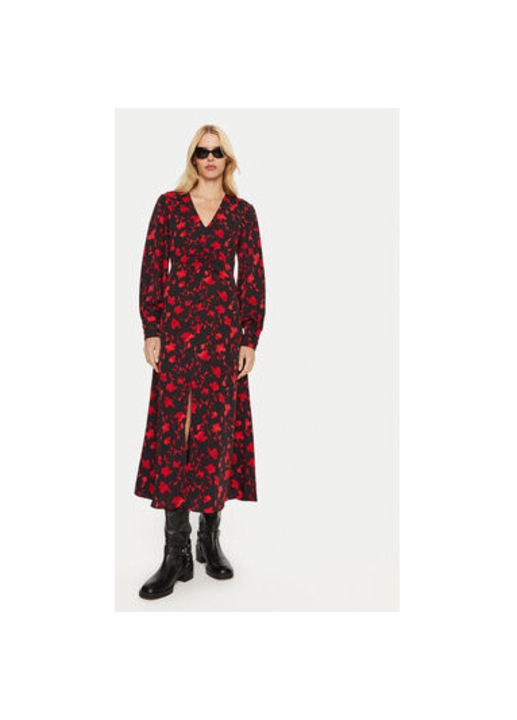 Дамска рокля, Gestuz, 304134876, Рециклиран полиестер/Полиестер, Черен, Черен