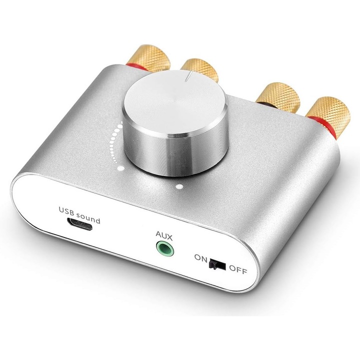 OEM Mini Hifi erősítő, 100 watt, kis erősítő Bluetooth-hoz, 12V-24V, digitális erősítő, asztali erősítő