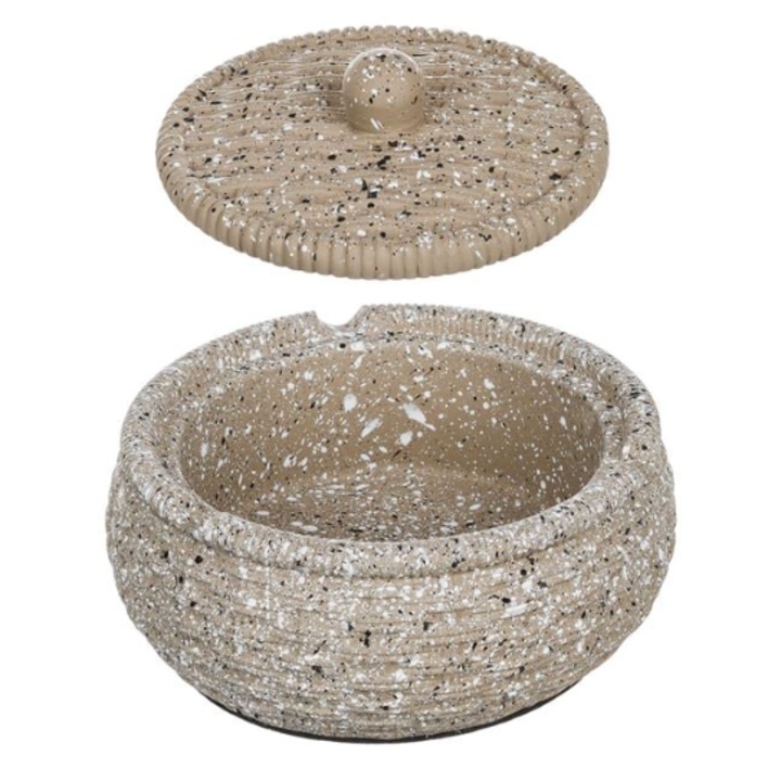 Cement hamutartó, tetővel, Homok modell, 11x5 cm