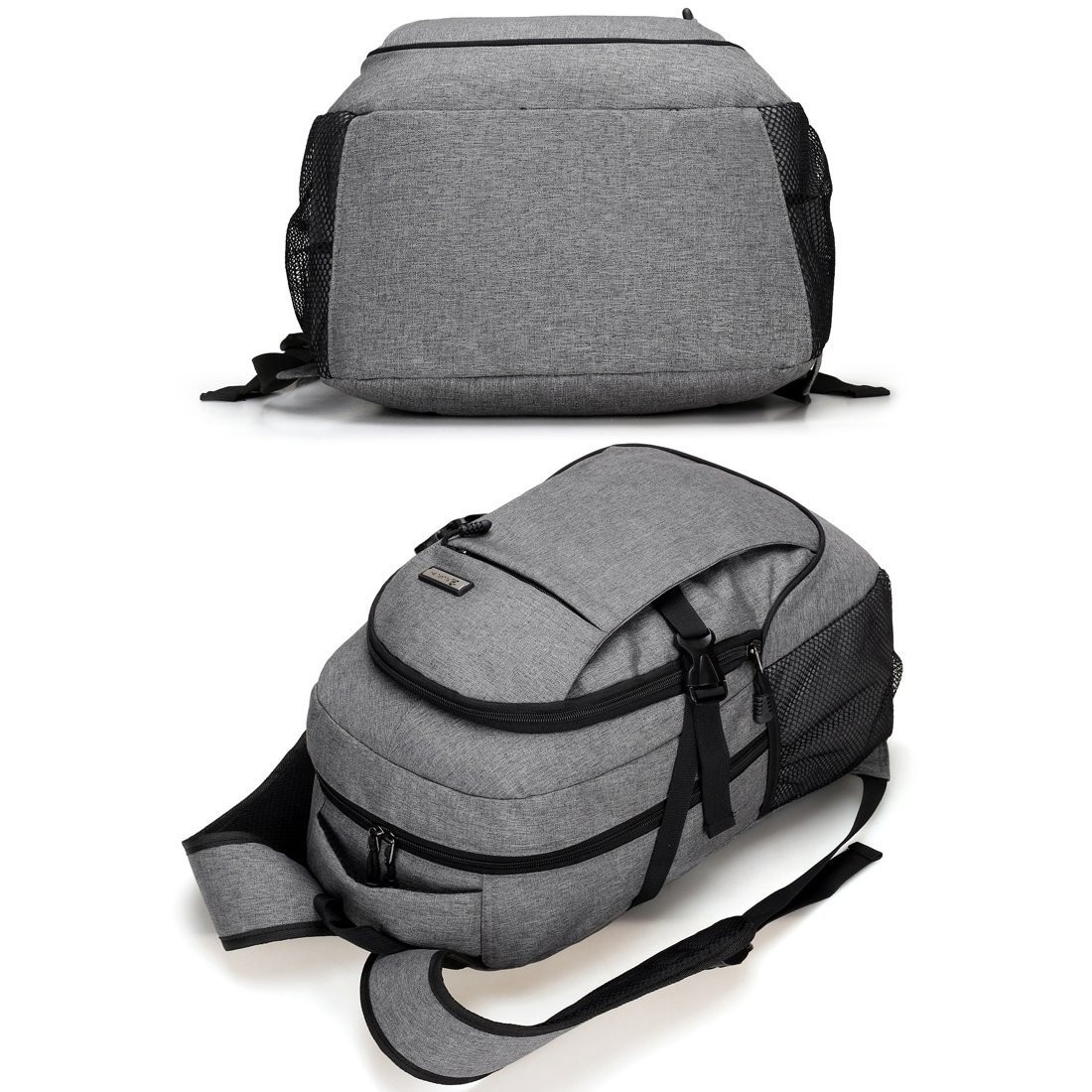 Rucsac laptop InfoTouch OEM, 15.6", cu port USB de incarcare, Gri