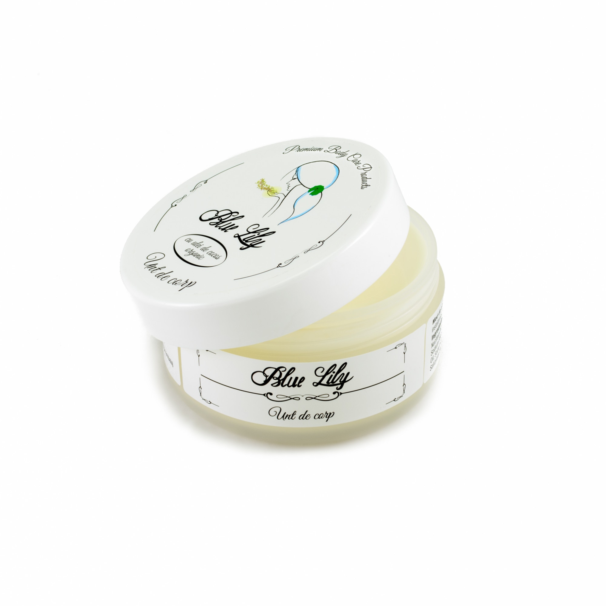 Unt de corp cu ulei de cocos organic Blue Lily, 150g