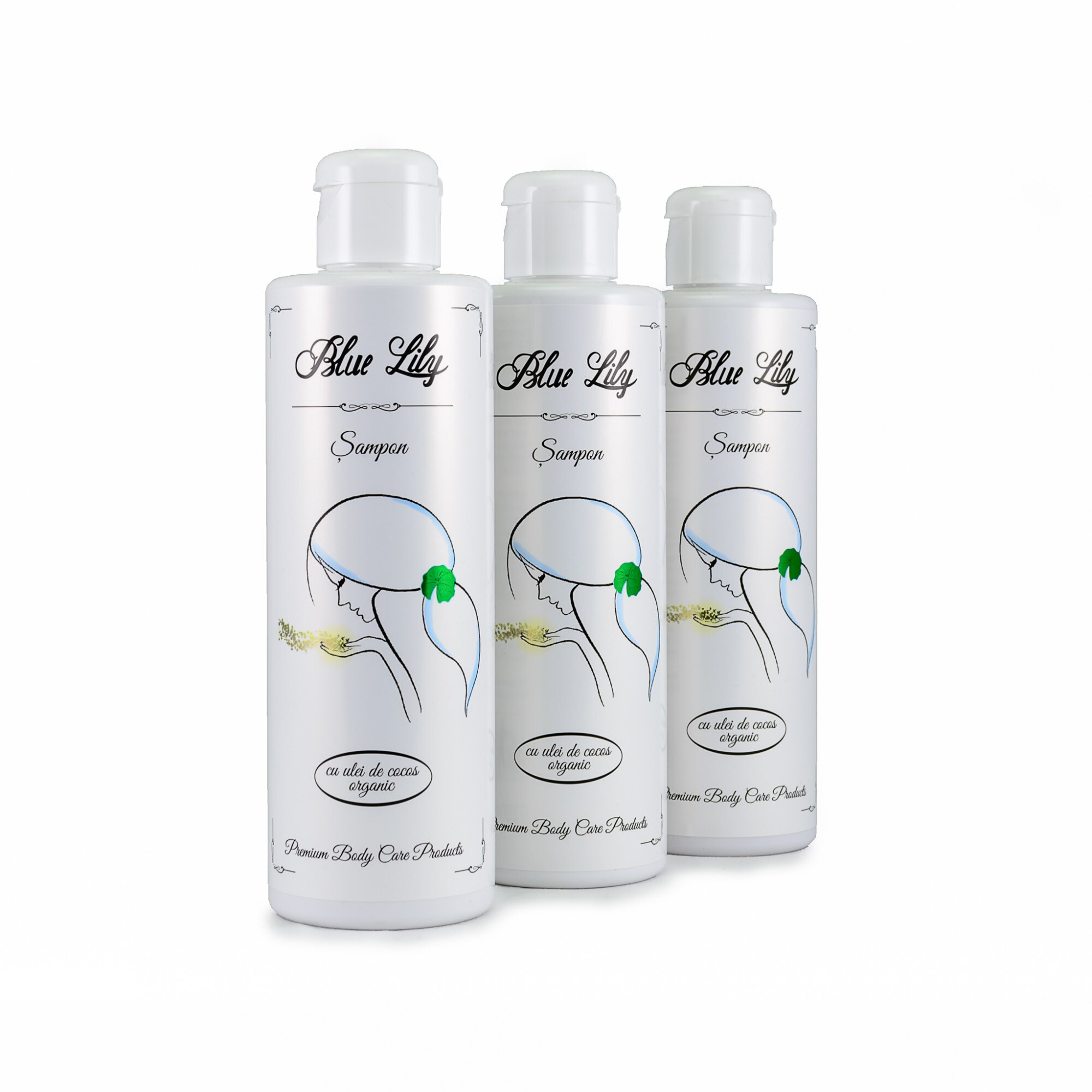 Sampon Blue Lily cu ulei de cocos organic, 250 ml eMAG.ro