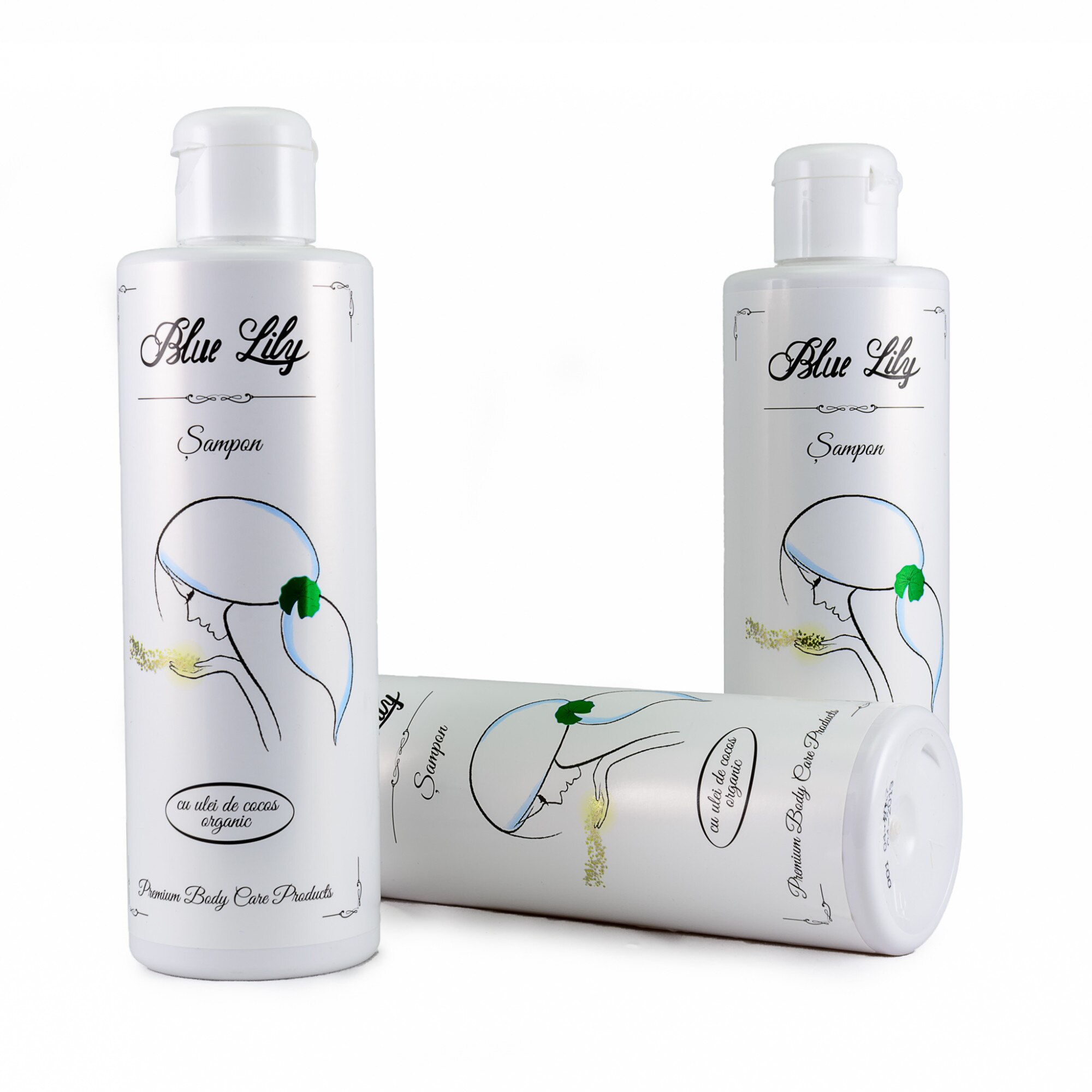 Sampon Blue Lily cu ulei de cocos organic, 250 ml eMAG.ro