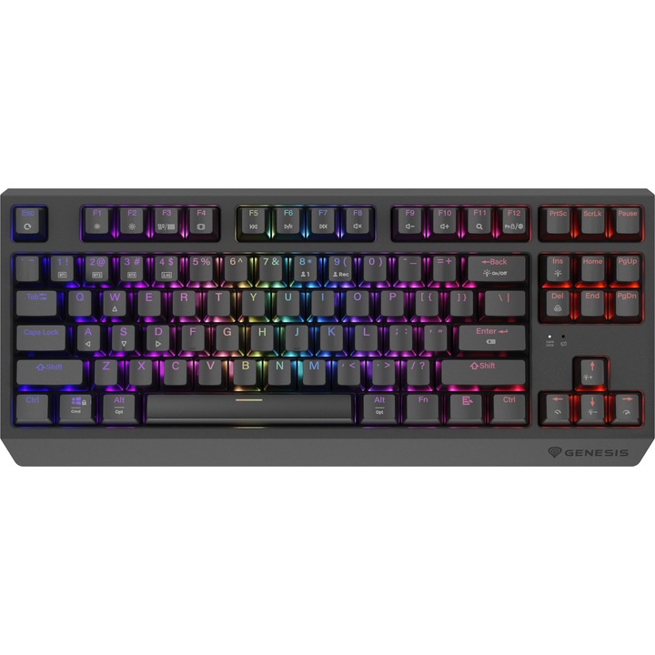 Безжична геймърска клавиатура Genesis Thor 230 TKL, Черен, Wireless