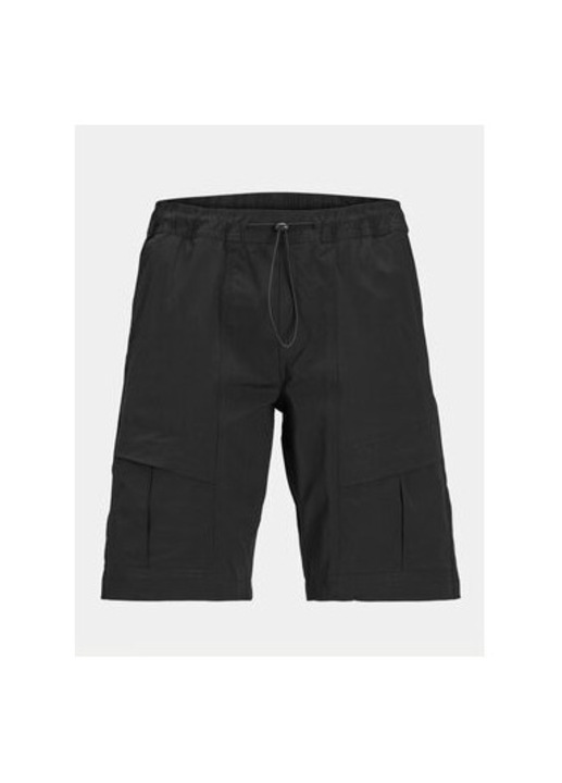 Férfi rövidnadrág, Jack and Jones, 303309695, Nejlon, Fekete, Fekete