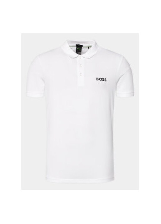 Мъжка тениска, Boss, 303676926, Памук/Полиестер, 2XL INTL, Бяла