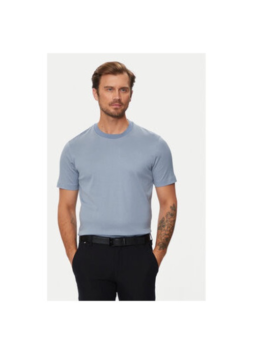 Tricou barbati, Boss, 304017421, Bumbac, Albastru, Albastru