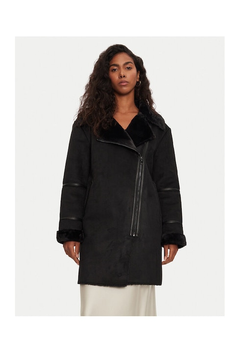 Cojoc dama, Morgan, 304480461, Piele ecologica, Negru, Negru