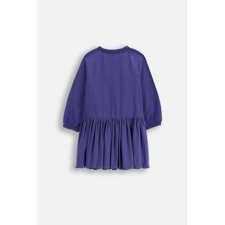 Rochie fete, Coccodrillo, tricotata, maneca lunga, bleumarin, bumbac