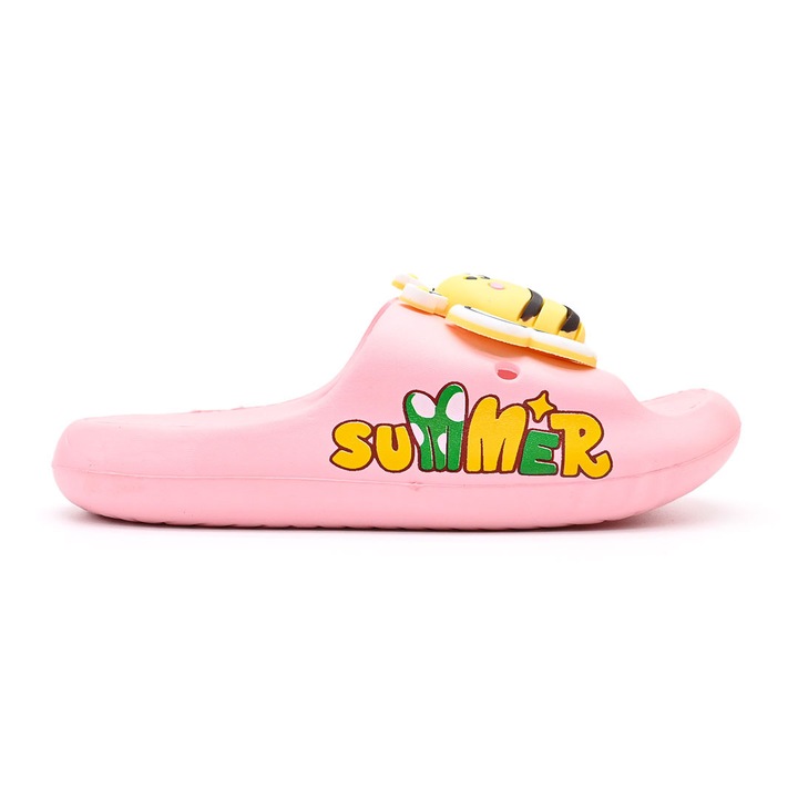 Papuci De Copii, Din Spuma, Usoara Cu Imprimeu Girafa, PC04, Roz