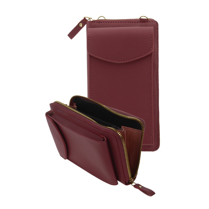 Калъф за телефон 2в1 за ZTE, червен