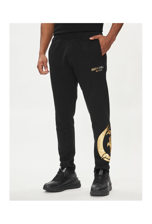 Férfi nadrág, Just Cavalli, 303691707, Pamut, Fekete, Fekete