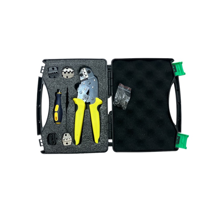 Eurotradex - Clește de sertizare pentru papuci de cablu și conectori, galben