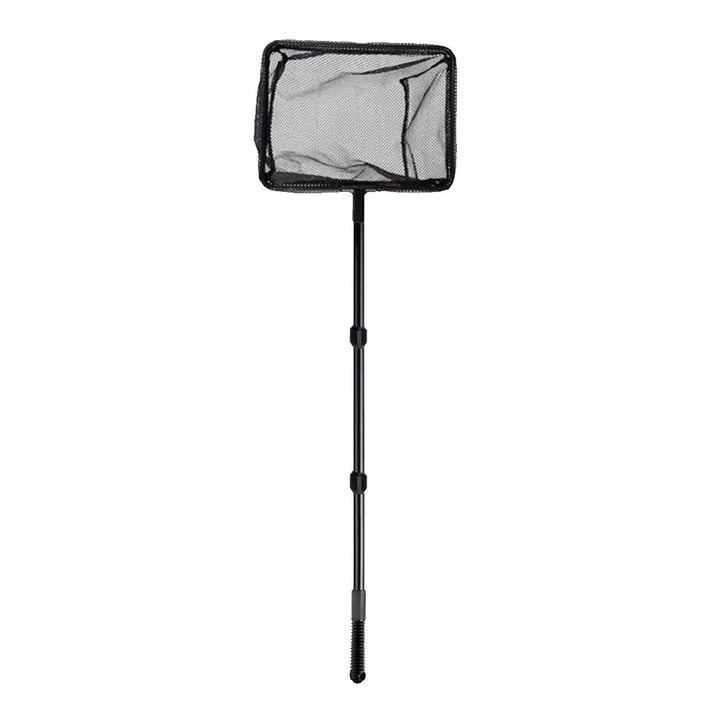 Minciog telescopic, negru, 20x15cm, maner plastic, plasa nylon