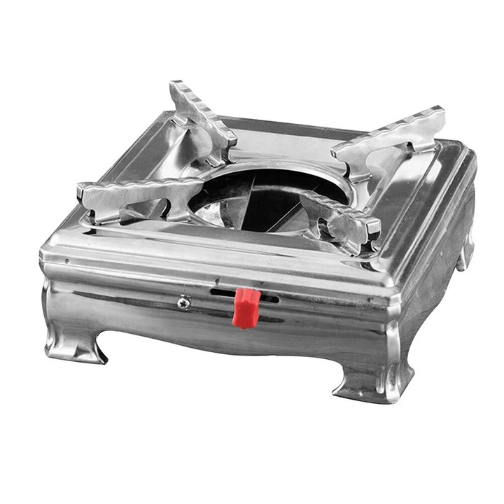Arzator alcool inox, rezistent, 20x20x10cm, argintiu