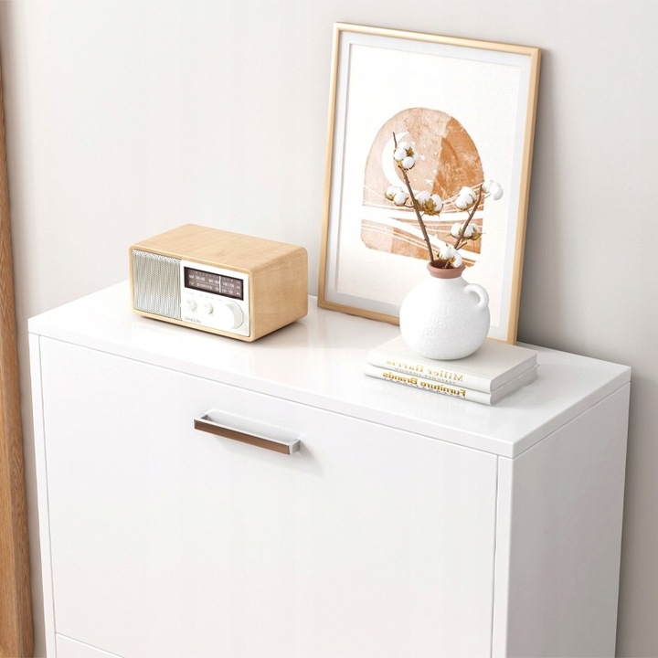 Dulap de pantofi alb modern pantofi rack loft dresser stil scandinav 60/24/80 cm Rebiko