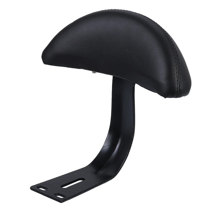 Spatar scaun bicicleta, negru, metal si piele, 21x20x17cm, suport 20kg
