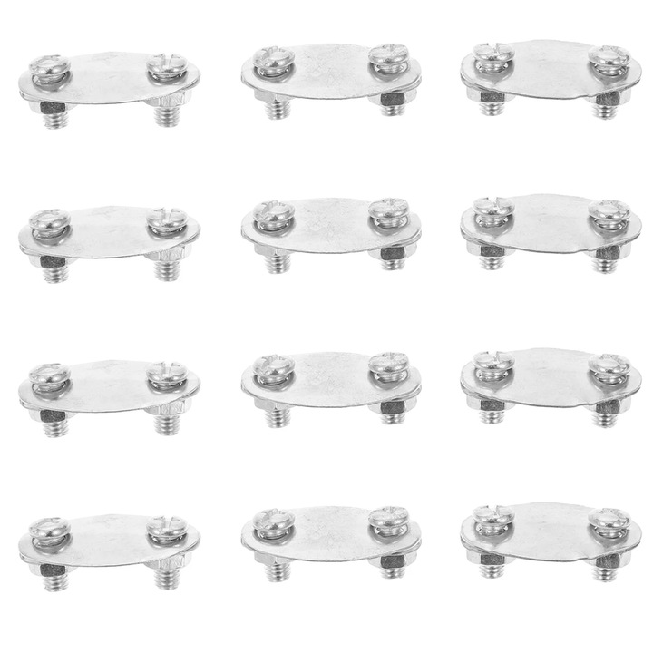 Cleme fixare aparatoare de noroi pentru bicicleta ZYBLSSBB LSM2xh3826-BCS0147980, otel, argintiu, set 20 buc, 3,2 x 1,7 x 1,5 cm