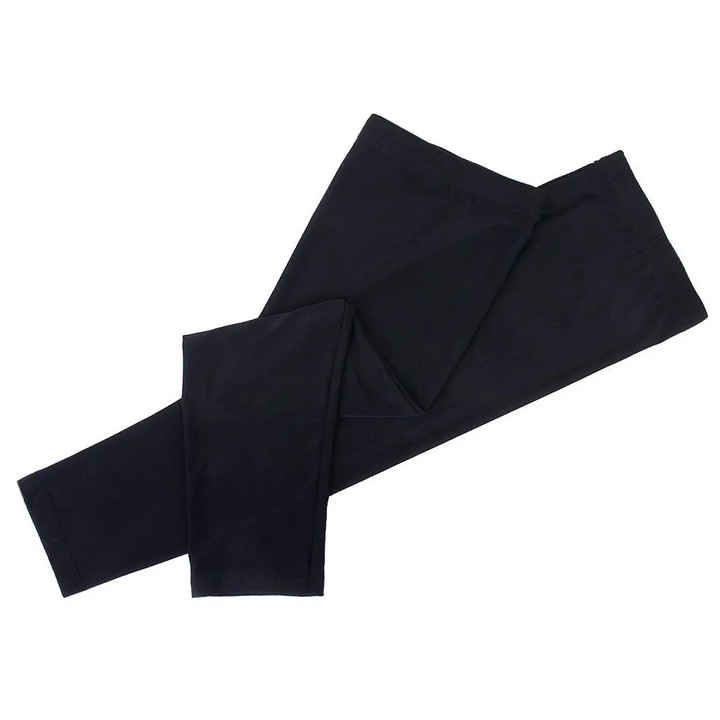 ZYBLSSBB, Suport pentru genunchi din poliester cu spandex, compresiv lung LSM1310-BCS0393577, Negru, M