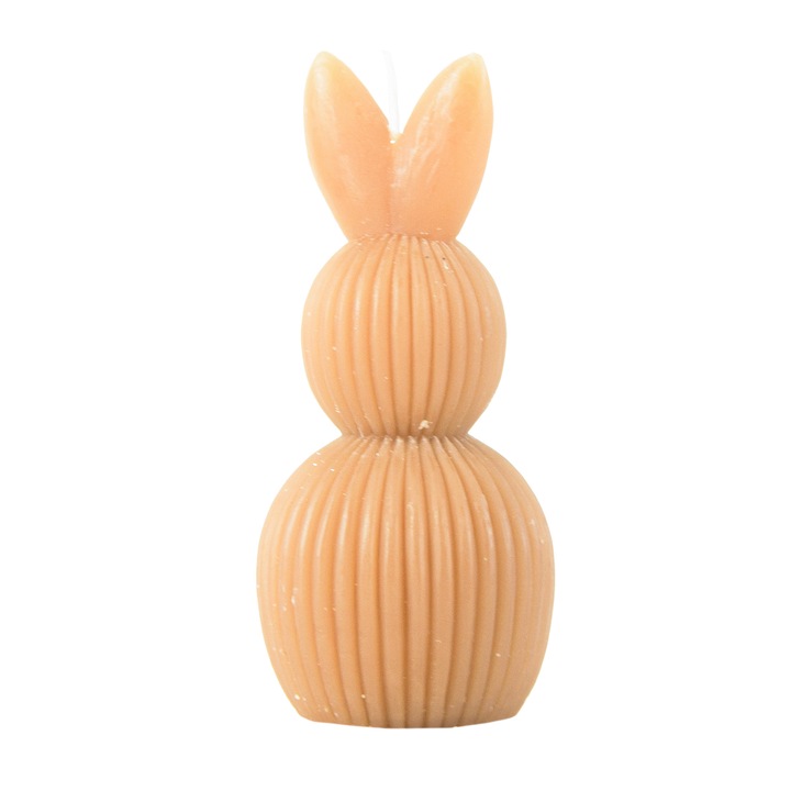 Húsvéti Gyertya, Edanti, 12.5 Cm, Húsvéti Nyuszi Minta, Viasz, Barack Szín