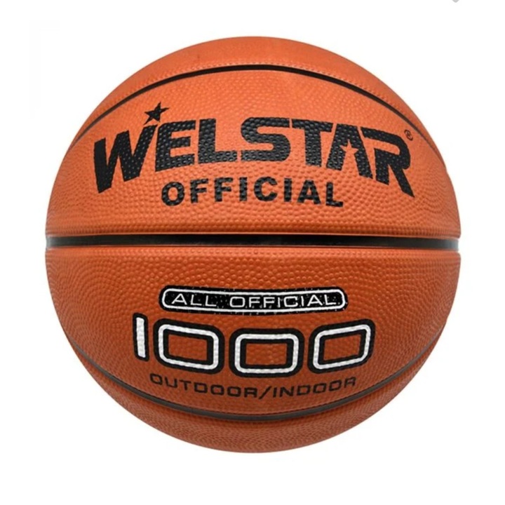 Minge baschet, WELSTAR, Nr.6, maro/negru, 22.9~23.6cm