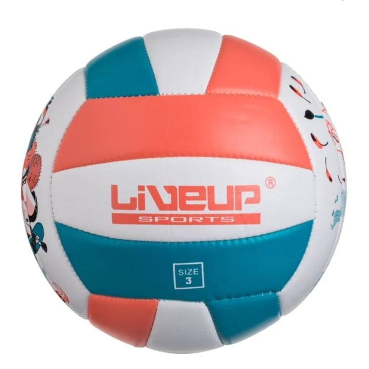 Röplabda, mini, LiveUp, fehér/türkiz/narancssárga, 3. számú