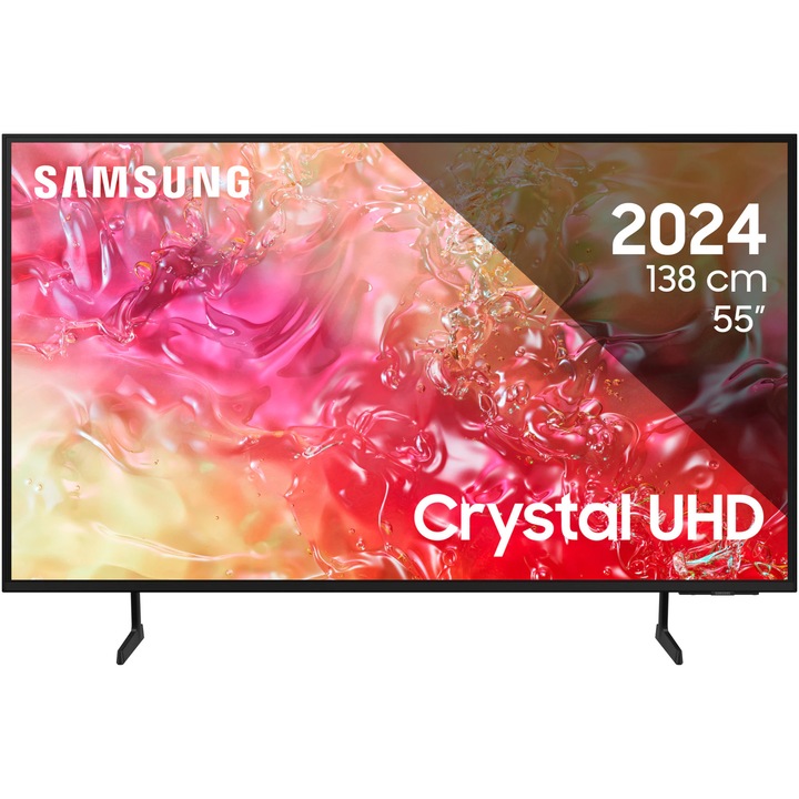 Samsung UE55 televízió, 138 cm, 4K Crystal UHD, Okos TV, 3840 x 2160, HDMI, Wi-Fi, Netflix ajándék promóció