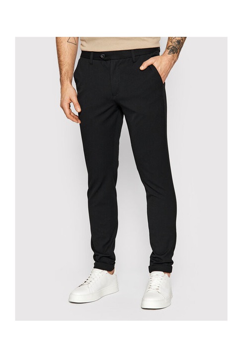 Férfi nadrág, Jack and Jones, 300066485, Poliészter/Viszkóz, Fekete, Fekete