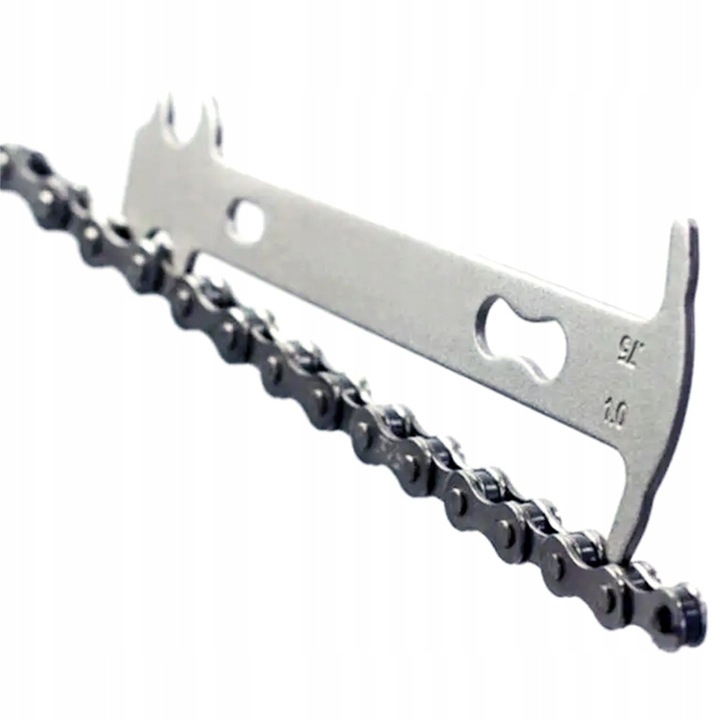 Cheie pentru masurarea uzurii lantului de bicicleta si motocicleta, Rocket, Argintiu, Metalic, Indicator de uzura, Solid