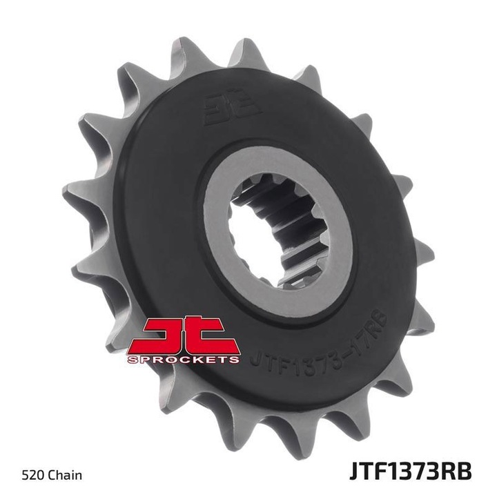 Pinion fata moto, JT, negru, 17 dinti, Pentru HONDA NC 750X/S/DCT '14-'15, INTEGRA 750 DCT '14-'15 (204217JTRB) (CHAIN 520)