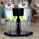 Dispenser bauturi AMRINUGL, reglabil 2-6 doze, negru-verde, compact