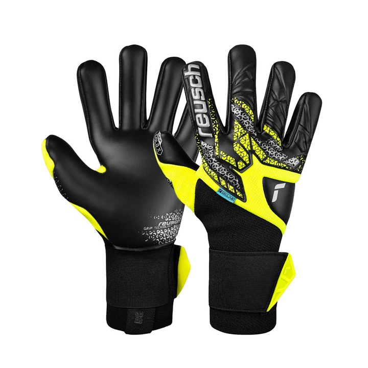 Manusi Portar Reusch Attrakt Gold X NC Gravity, Latex, Galben, Argintiu, Negru, marimea 10.5, XL-XXL