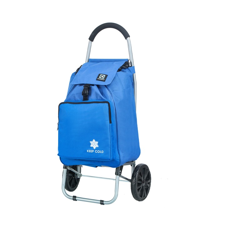 Madisson bevásárlókosár SW42028, 55L, hőszigetelő zseb, 2 kerék, kék