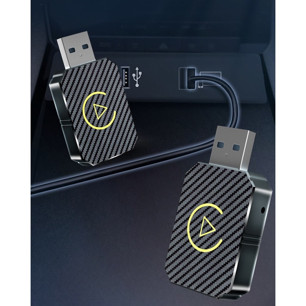 Adaptor Bluetooth auto, Carplay Android Auto, 2 in 1, USB, compact si ...