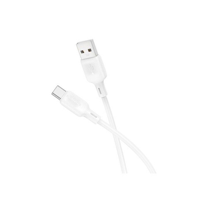 Cablu Alimentare si Date Borofone BX113, USB la Type-C, 1m, Alb