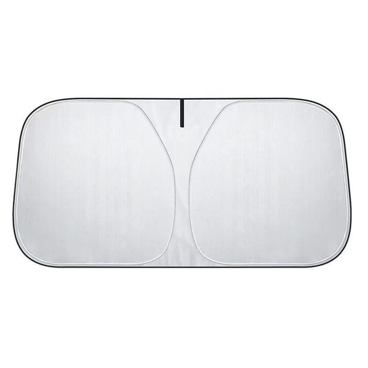 Сенник за предно стъкло, Преден сенник за кола, UV сенник, Сребрист непрозрачен, Размер 145X70CM