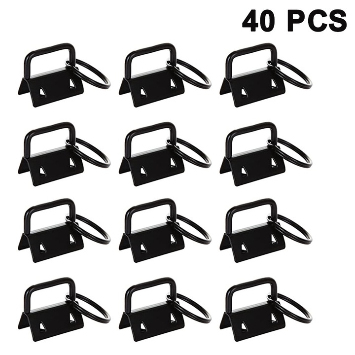Set 40 Brelocuri Metalice cu Inel, Zeaicos, Durabile, Diverse Utilizari