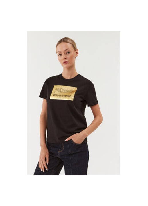 Tricou dama, Just Cavalli, 303453268, Bumbac, Negru, Negru