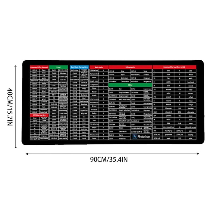 Suport tastatura YANYXR 900x400mm cauciuc natural cu model scurtaturi software