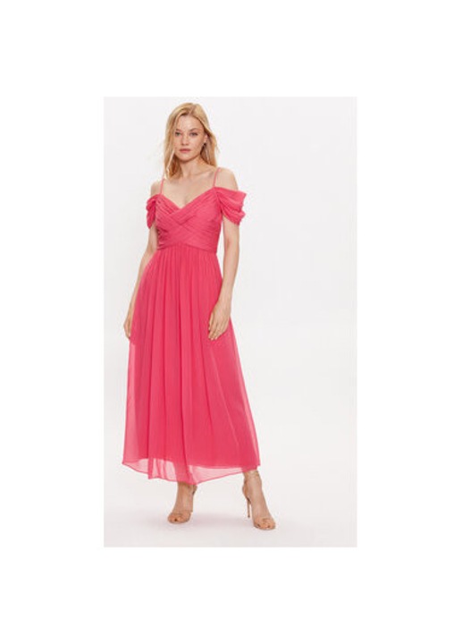 Дамска рокля, Luisa Spagnoli, 302776764, Коприна, Розов, Розово, 40