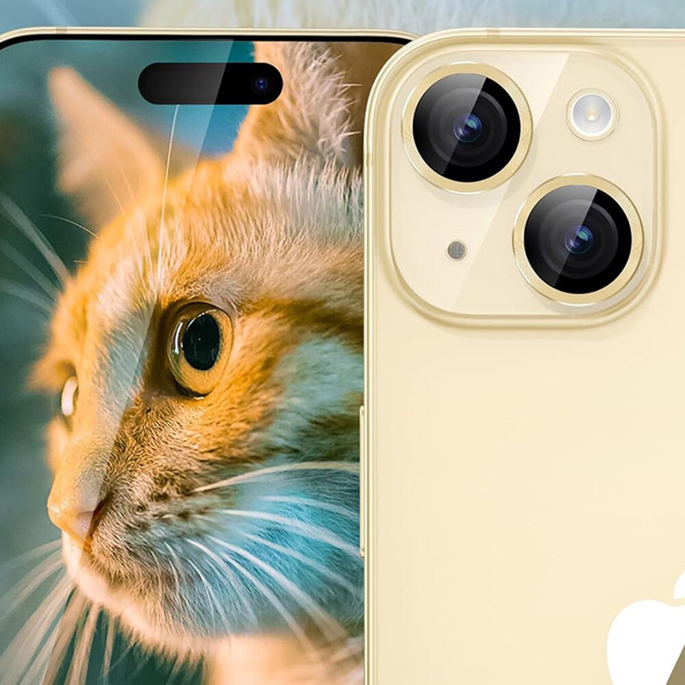 Husa Protectie Compatibila cu S+ Camera Glass Protector, Lito, iPhone 14 / iPhone 14 Plus - Yellow