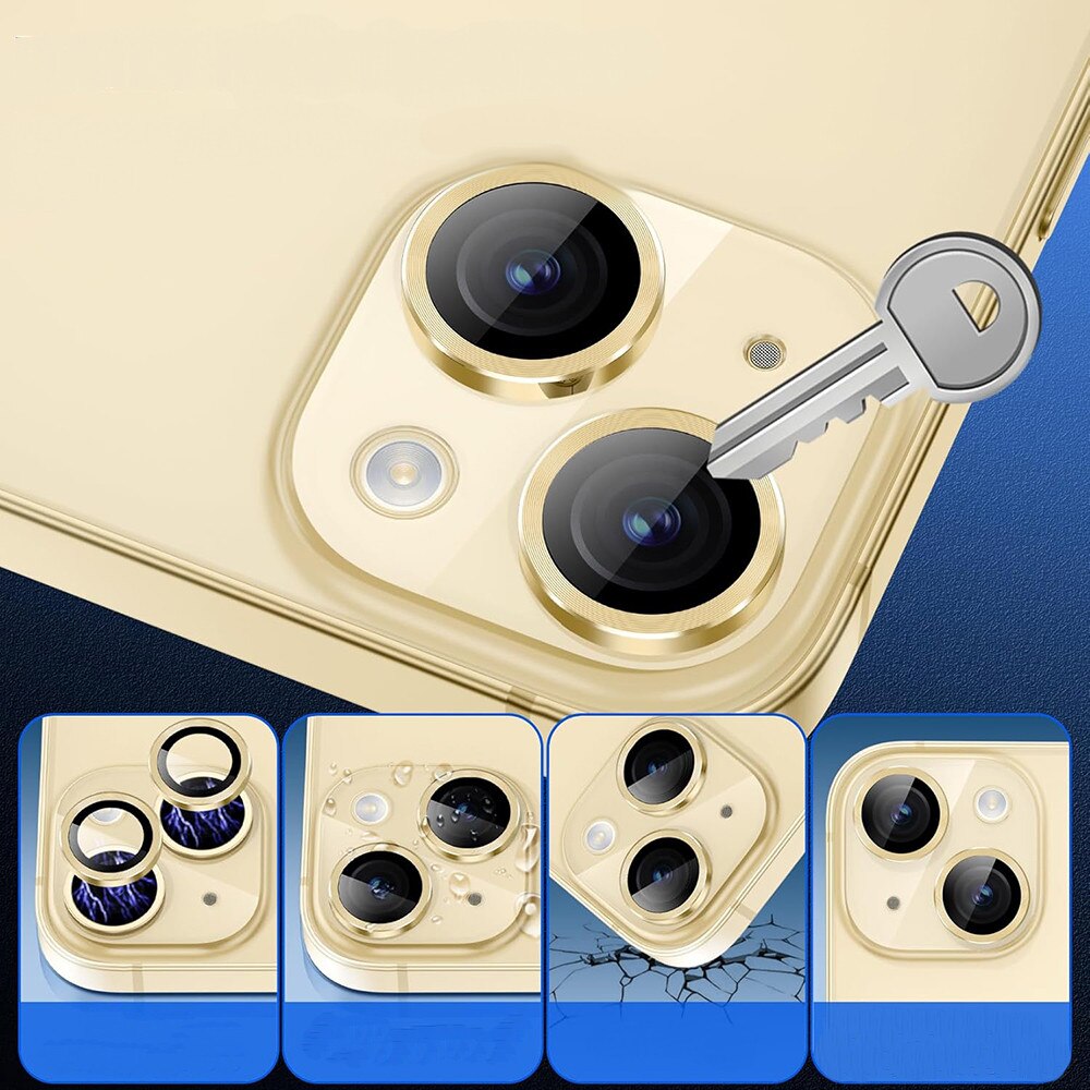Husa Protectie Compatibila cu S+ Camera Glass Protector, Lito, iPhone 14 / iPhone 14 Plus - Yellow