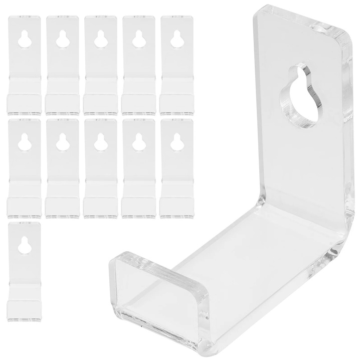 YANYXR akril fali polc szett 12 db átlátszó 5.5x5.2x2.3cm