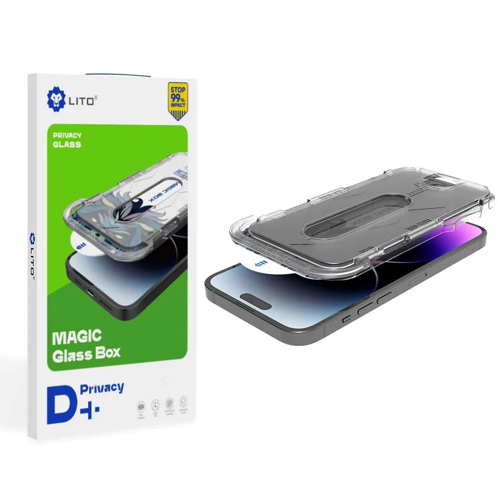 Husa Protectie Compatibila cu Magic Glass Box D+ Tools, Lito, iPhone 16 Pro - Privacy