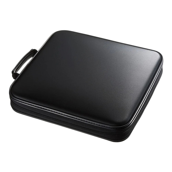 YANYXR BCS3244784 CD/DVD tok, 160 lemez kapacitás, PP tok nem szőtt béléssel, fekete, 30.5 x 28.2 x 6.8 cm