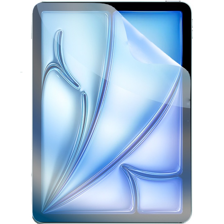 Folie de silicon Blue Guard OptiShield pentru Apple iPad Air 11 (2025), Anti-reflexii, Anti-soc, Rezistenta la zgarieturi, Filtru anti lumina albastra pentru protectia ochilor, Aplicare usoara, Transparent