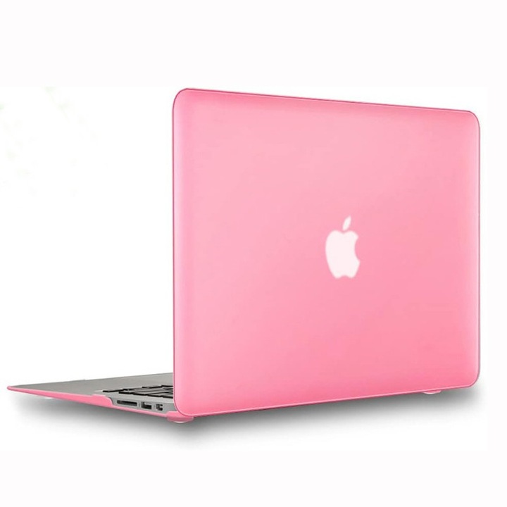 Husa pentru laptop pentru MacBook Air A3240/ M3113 /M2/ A2681, 13,6 inch, material PVC, roz, design decupat