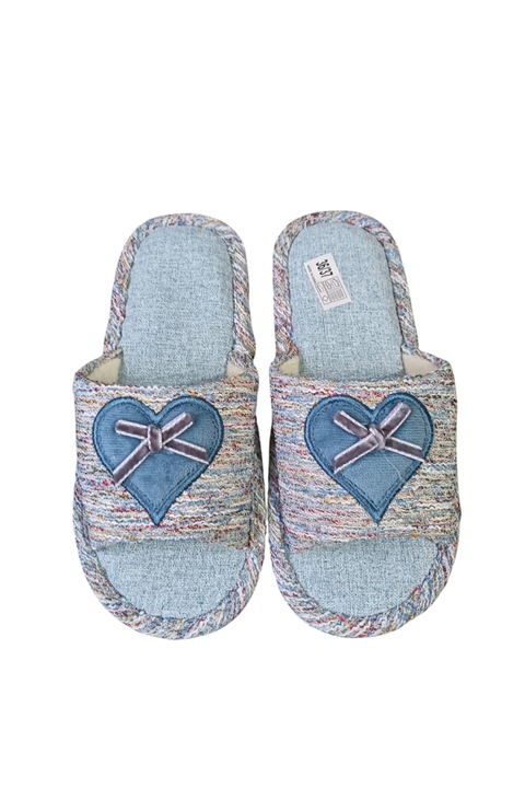 Дамски чехли сърце, Син, 36-37